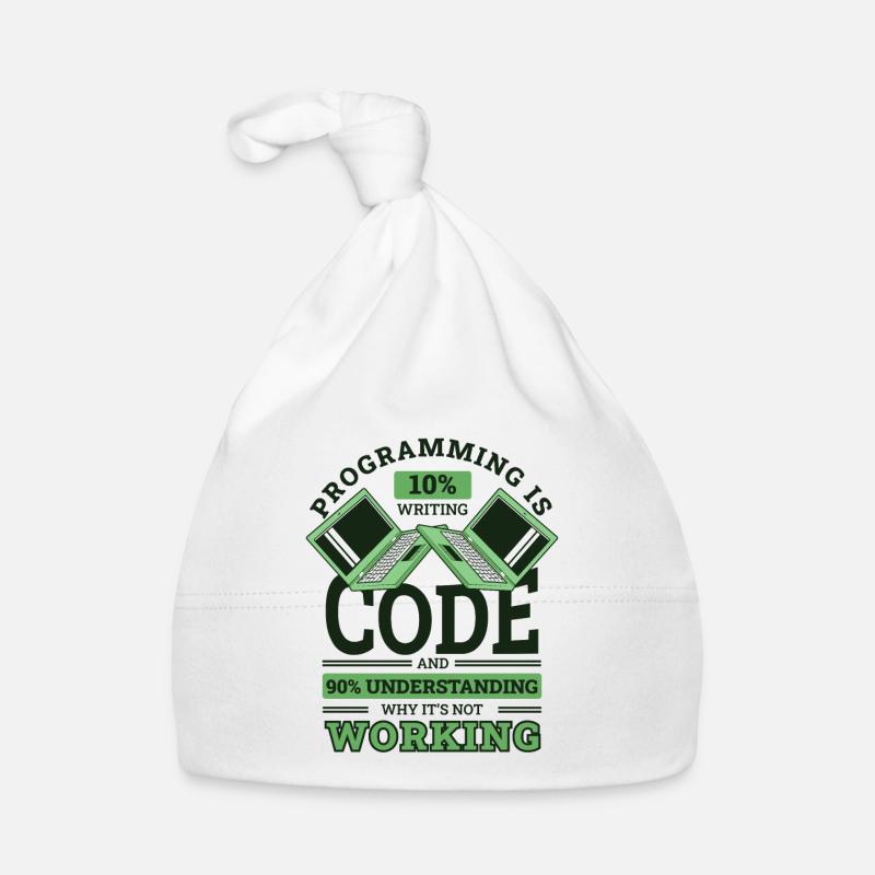 Programming 10% Writing 90% Not Working Coder Baby Bio-Mütze