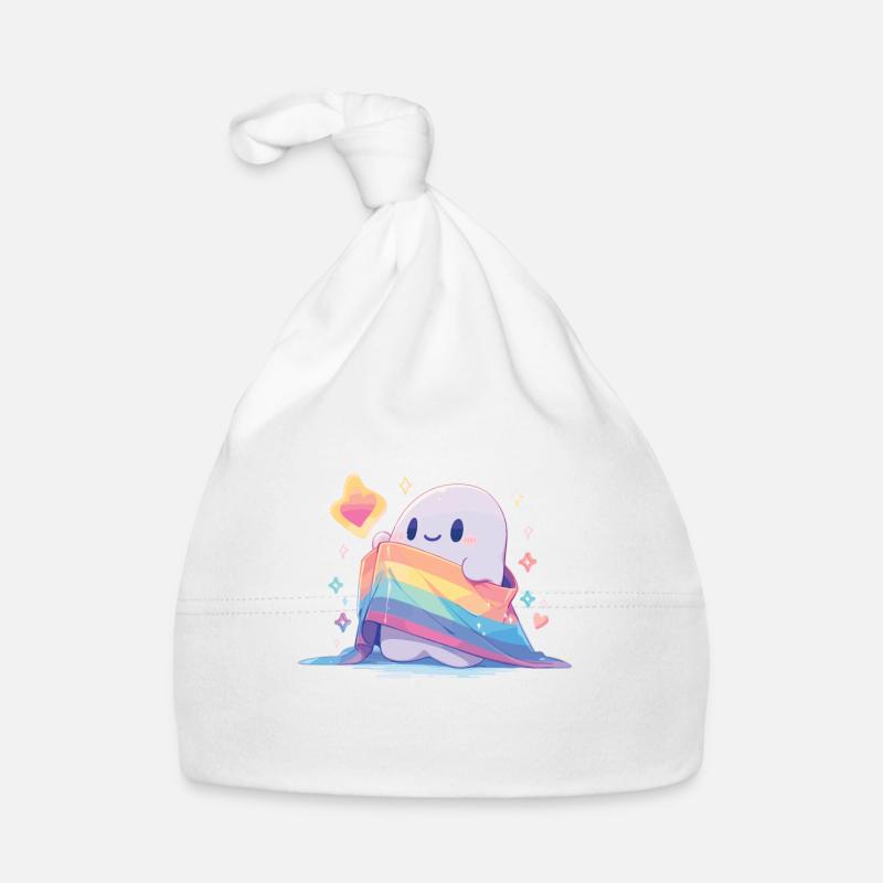 Ghost Lgbt Ghost Lgbt Flag Bonnet bio Bébé