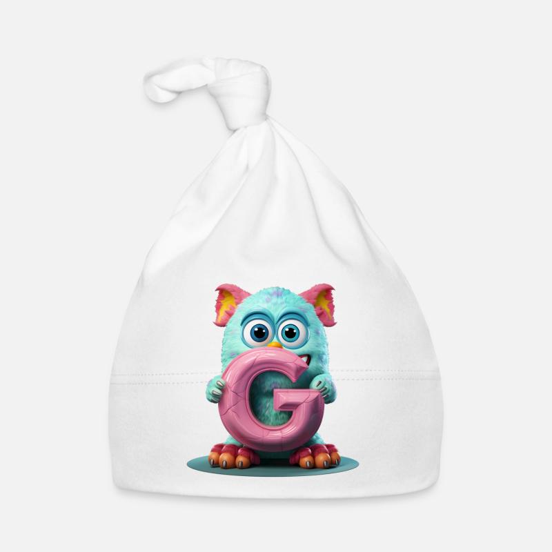 Pastel Monster with Enchanted G Organic Baby Cap