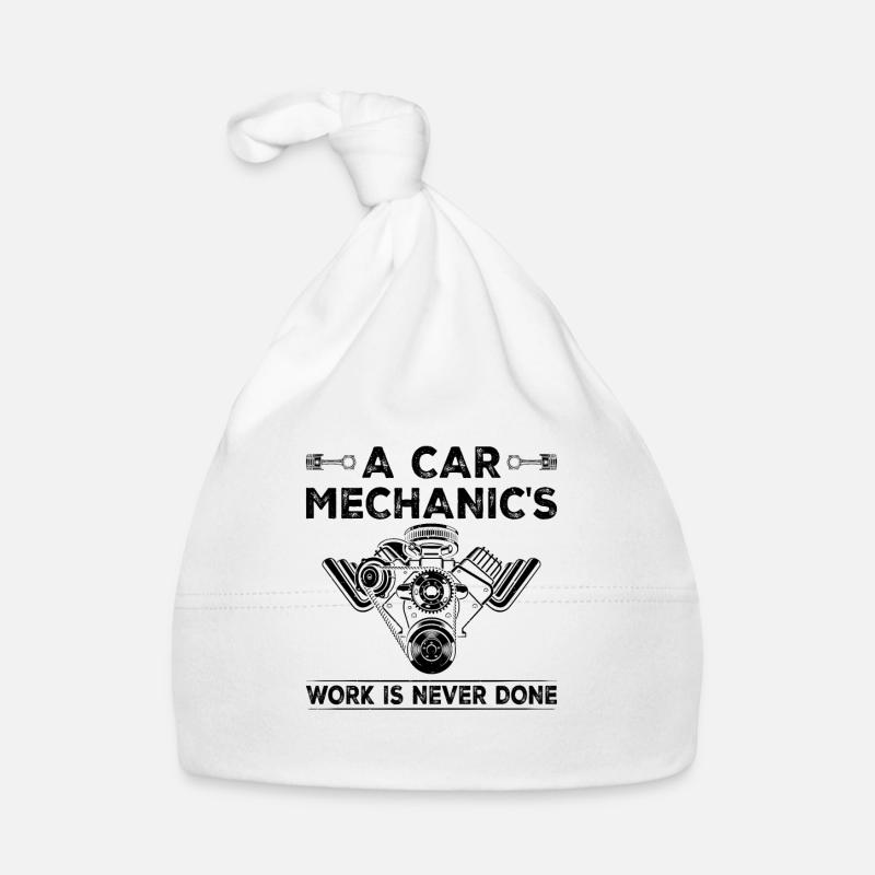 A Car Mechanic's Work Is Never Done - Automobile M Organic Baby Cap