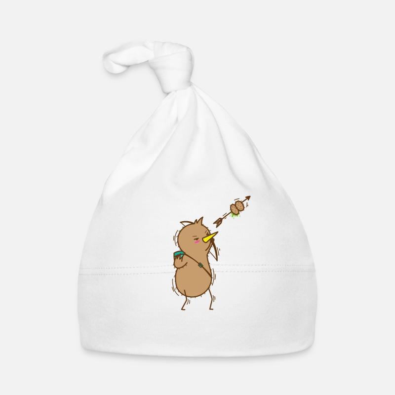 Kiwi avec arc et flèche Oiseau et fruit Bonnet bio Bébé
