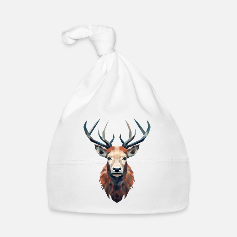 Cerf - élégant, moderne, abstrait - art du cerf Bonnet bio Bébé