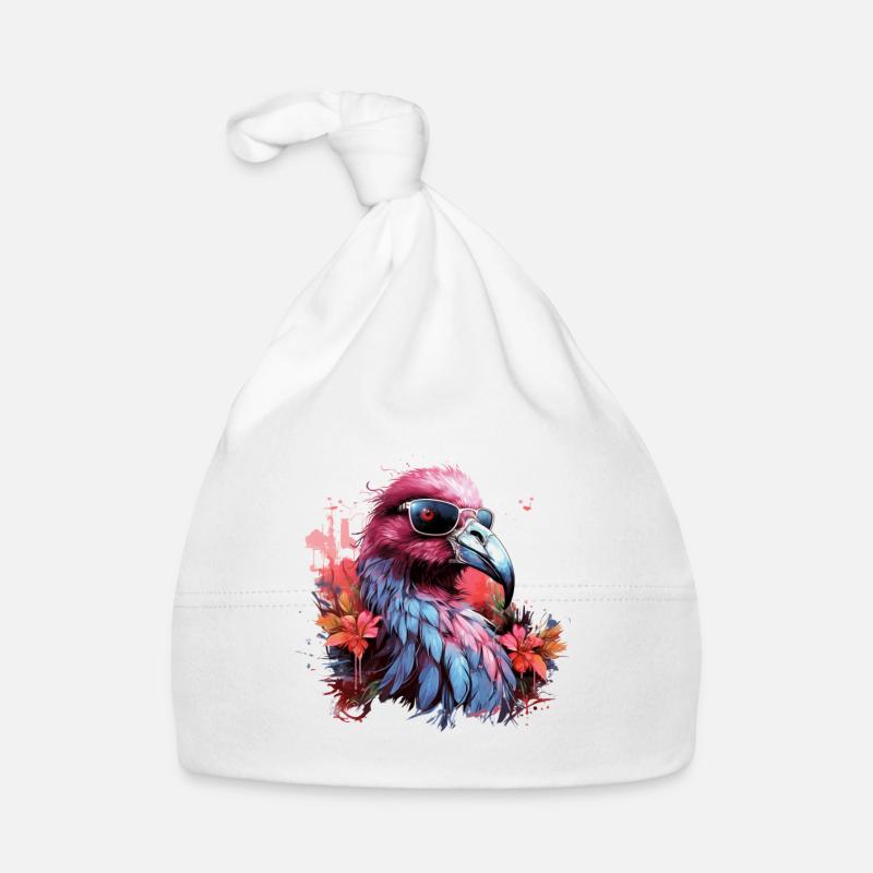 Tropenvogel mit Sonnenbrille Tropical Baby Bio-Mütze