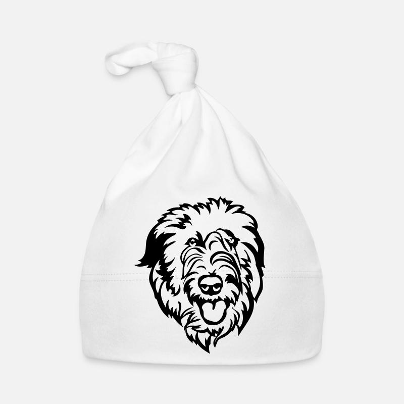 Irish Wolfhound Kopf Baby Bio-Mütze