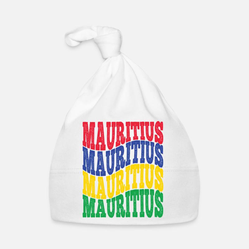 Geschenkidee Farben der Flagge von Mauritius Baby Bio-Mütze