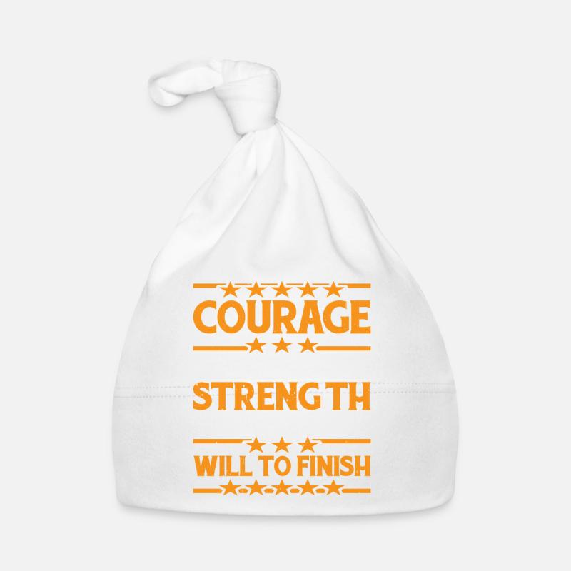 Courage To Start, Strength Endure, Will To Finish7 Organic Baby Cap