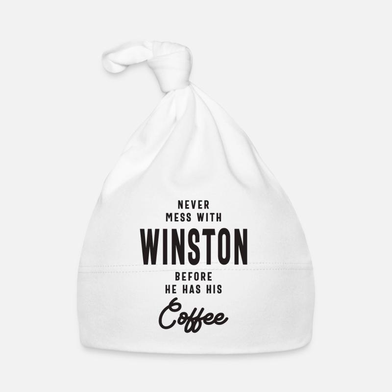 Leg dich niemals vor dem Kaffee mit Winston an Baby Bio-Mütze