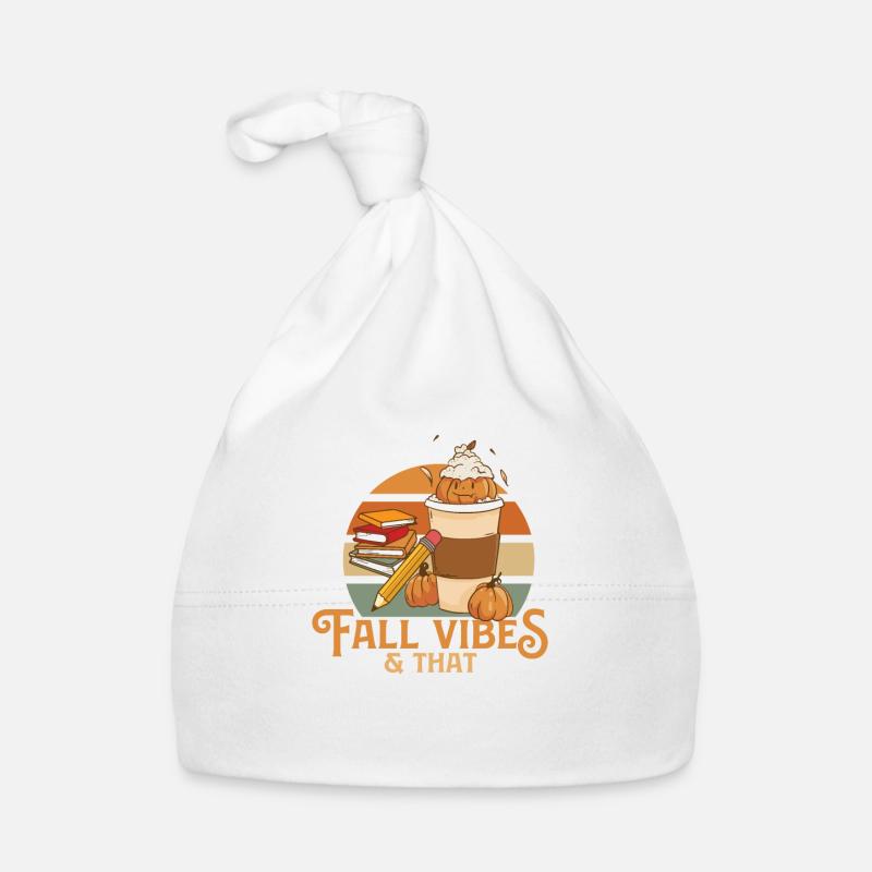 Fall Vibes That 1st Grade Life First Grader - Baby Bio-Mütze - Weiß