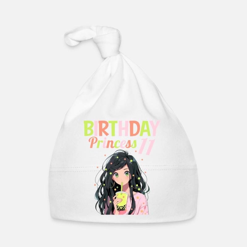 Anime Mandga Boba Bubble Tea 11ème anniversaire Bonnet bio Bébé