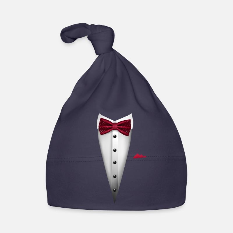 Conception de smoking avec nœud papillon pour les mariages et Bonnet bio Bébé