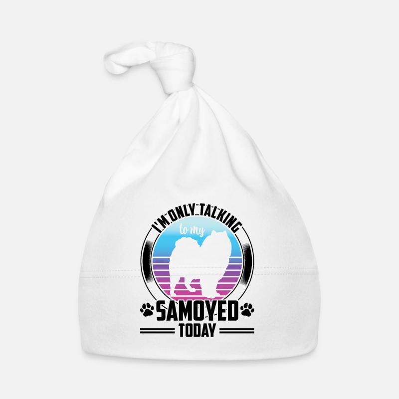 Rede nur mit Samojede Samojedenspitz Baby Bio-Mütze