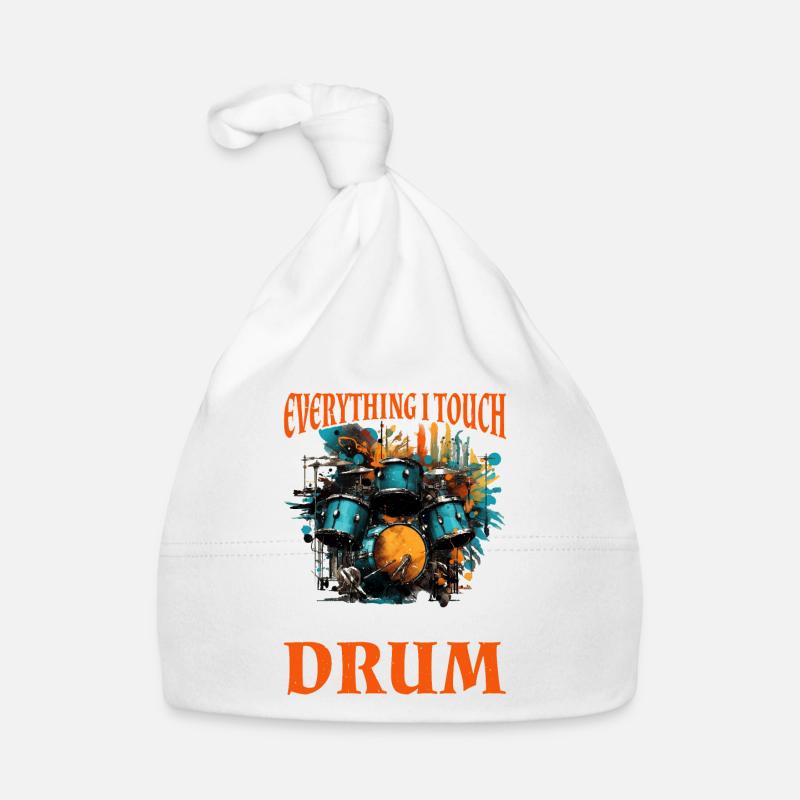 Everything I Touch Becomes A Drum 18 Organic Baby Cap