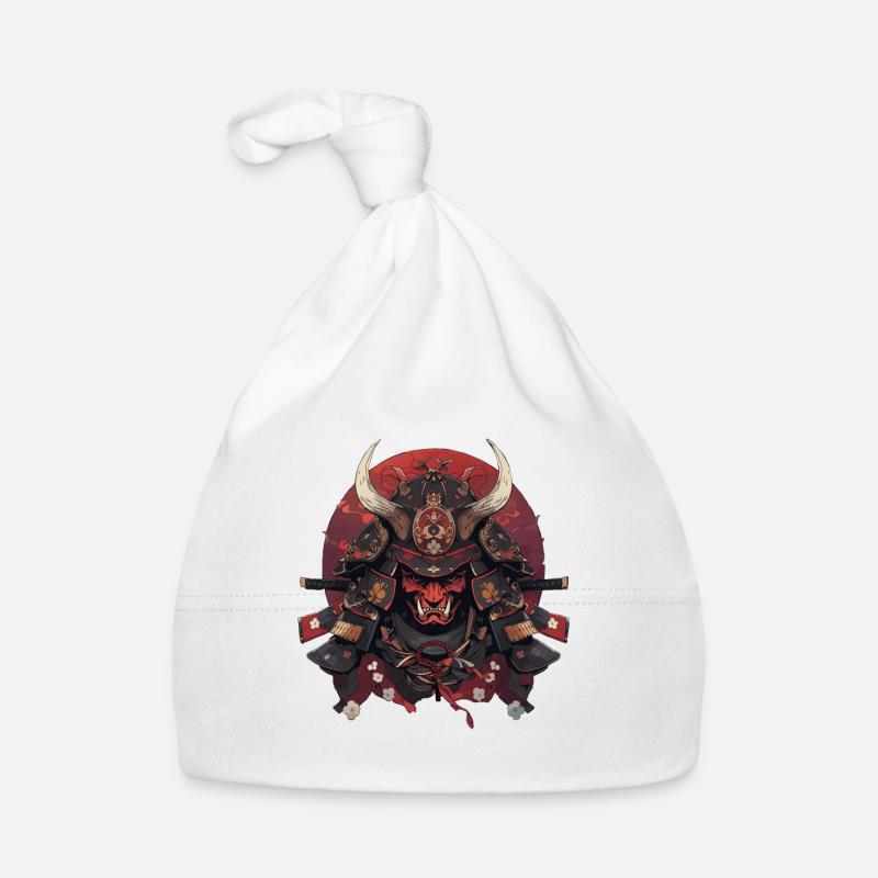 Asia 80s Japanese Retro Samurai Samurai Organic Baby Cap