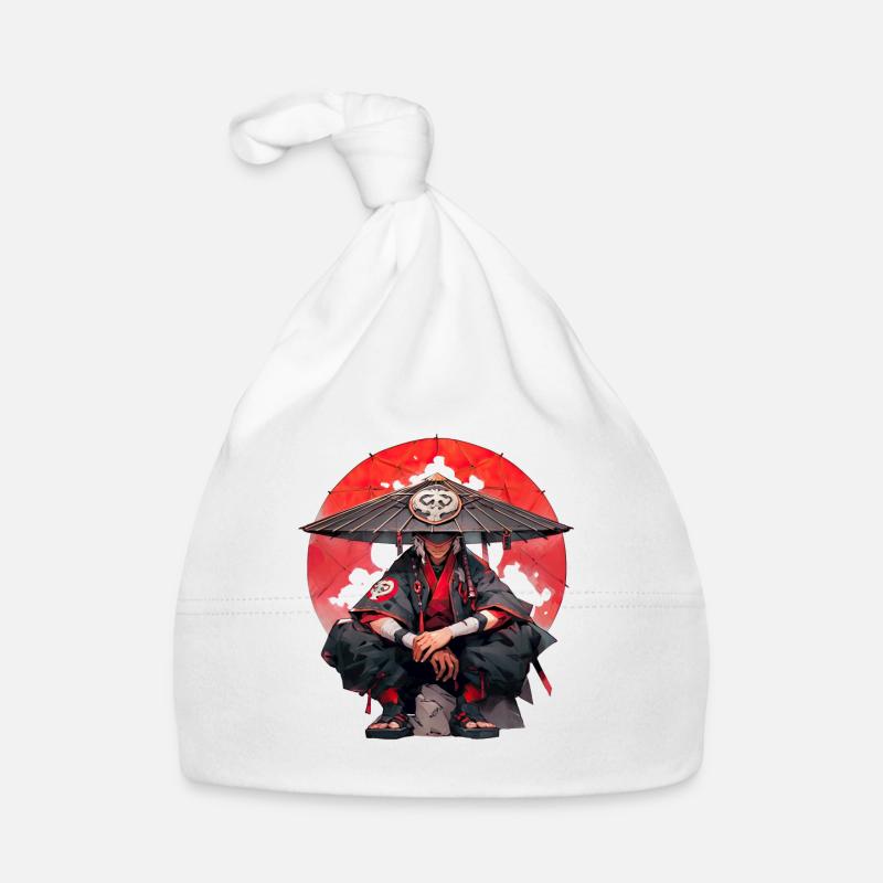Asia 80s Japanese Retro Samurai Samurai Organic Baby Cap