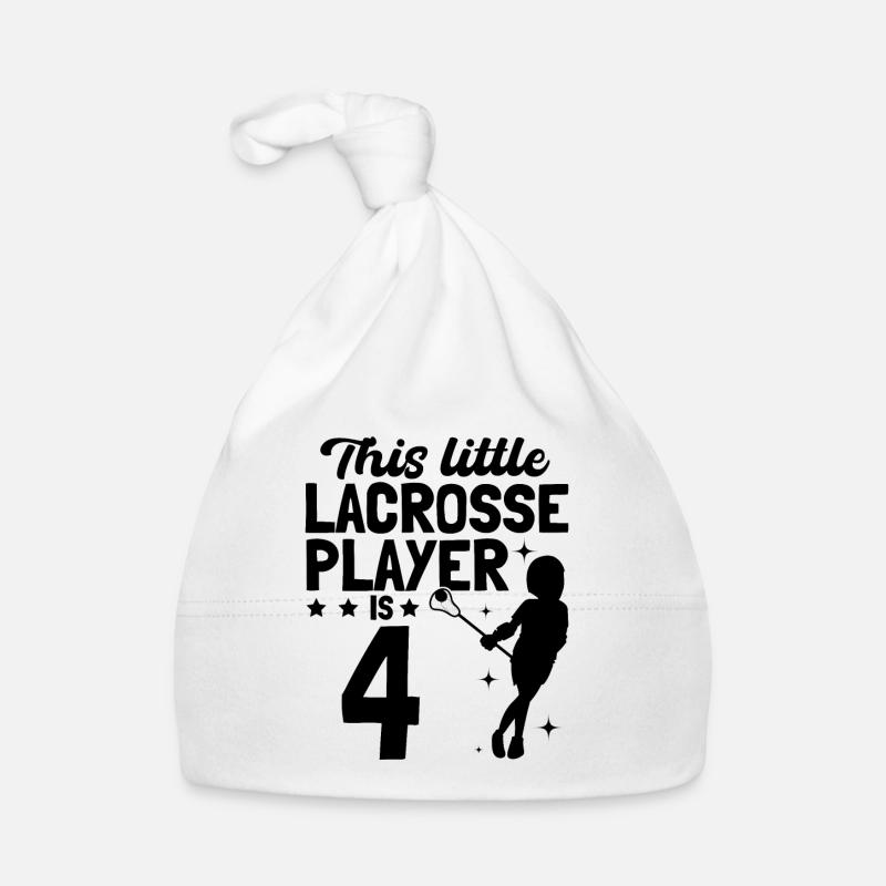 This Little Lacrosse Player Is 4 - Lacrosse Player Baby Bio-Mütze