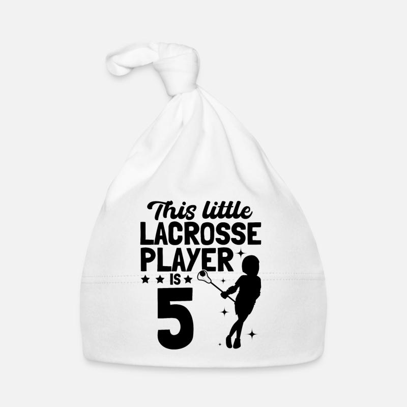 This Little Lacrosse Player Is 5 - Lacrosse Player Baby Bio-Mütze