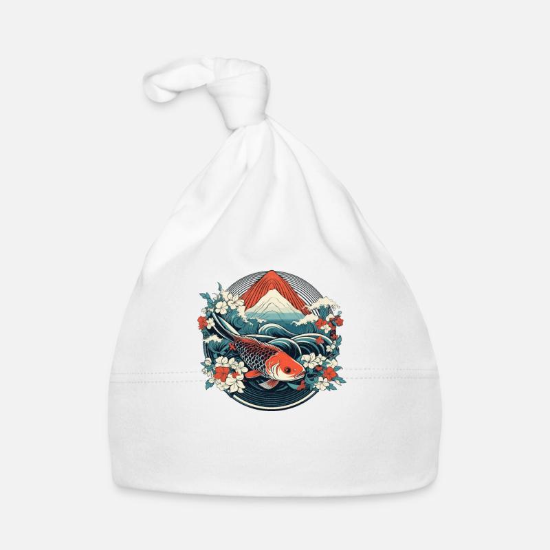 koi fish koi carp koi garden pond koi Organic Baby Cap