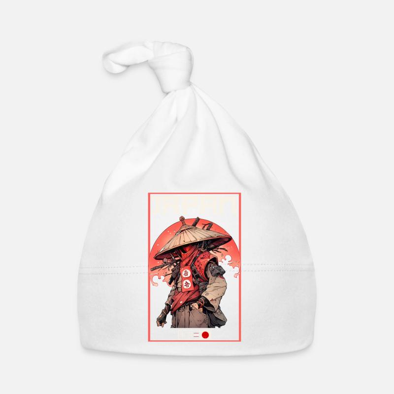 Asia 80s Japanese Retro Samurai Samurai Organic Baby Cap