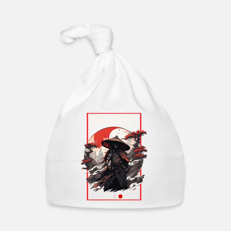 Asia 80s Japanese Retro Samurai Samurai Organic Baby Cap