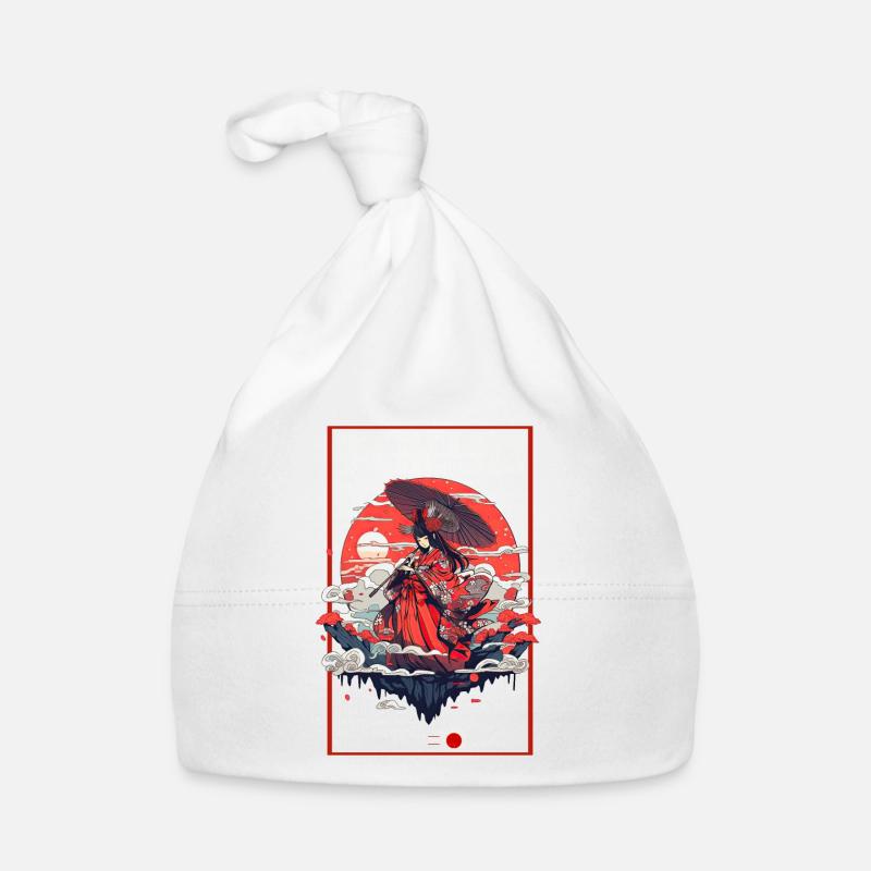 Asia 80s Japanese Retro Samurai Samurai Organic Baby Cap