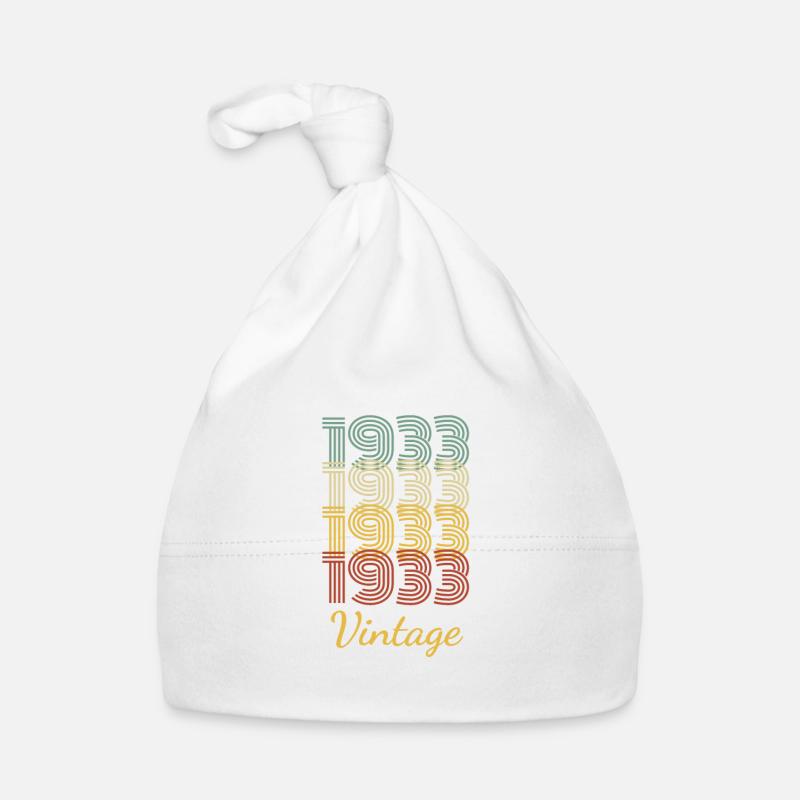 Vintage-Geburtstagsgeschenk geboren 1933 Slogan Baby Bio-Mütze