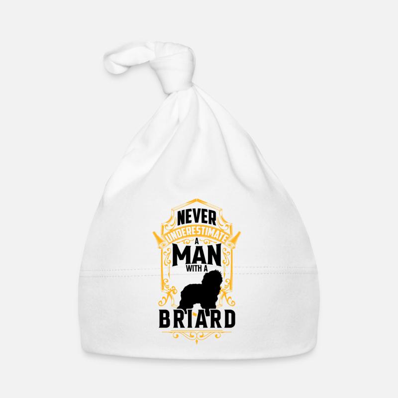Man with Briard underestimate Berger de Brie Organic Baby Cap