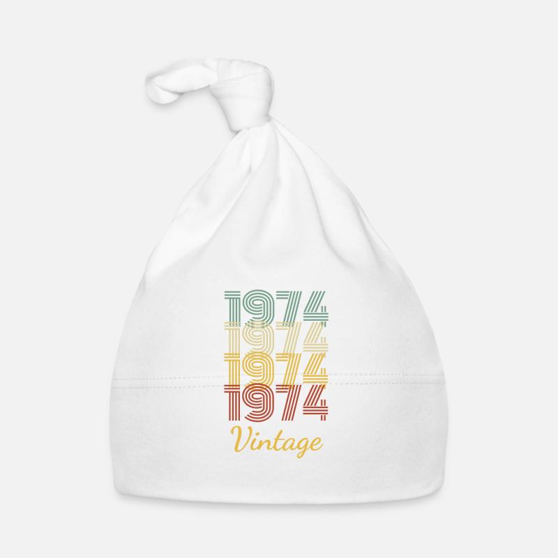 Vintage Geburtstagsgeschenk Geboren 1974 Slogan Baby Bio-Mütze