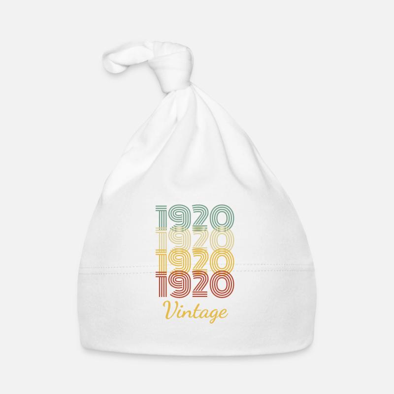 Vintage Birthday Gift Born In 1920 Slogan Turning Organic Baby Cap