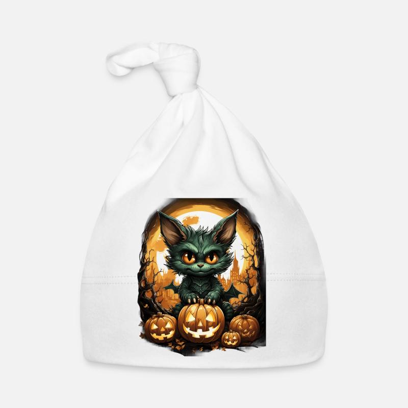 Bat Halloween I Cartoon Cute Bat Organic Baby Cap