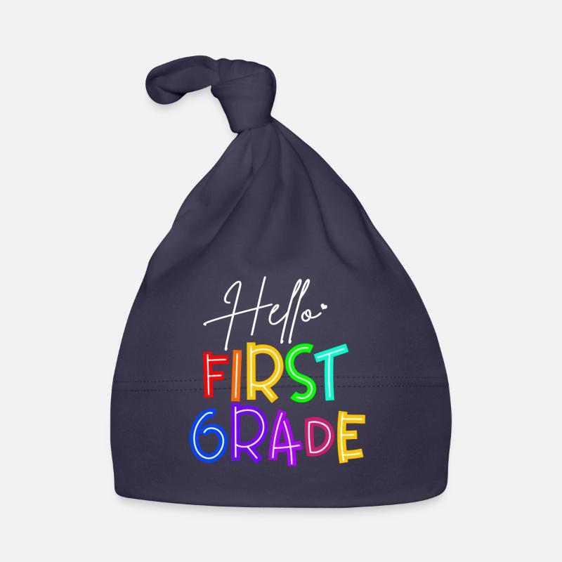 Teacher Hello First Grade Organic Baby Cap