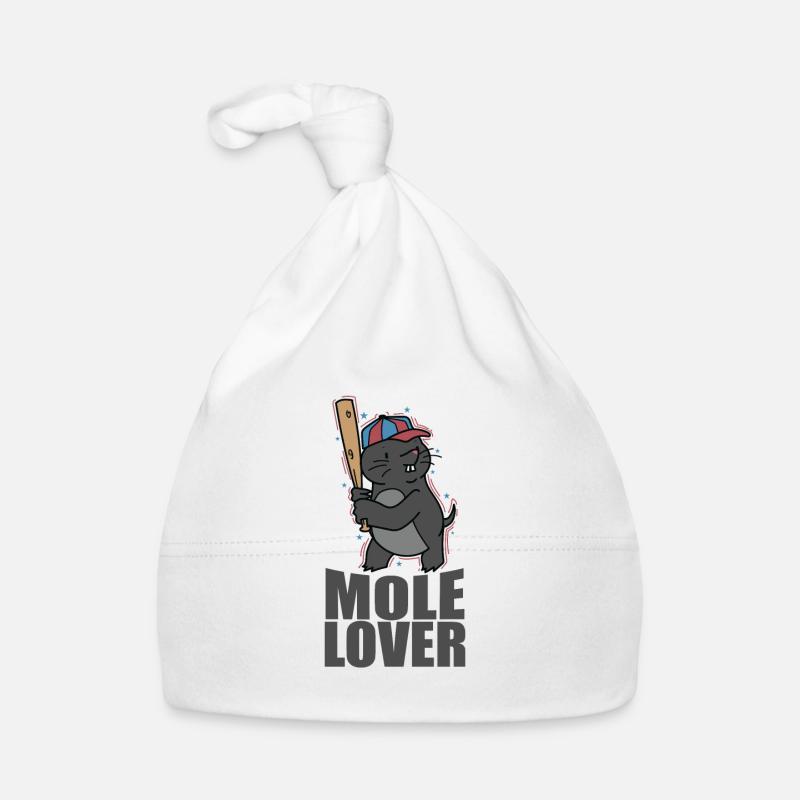 Mole Lover Plays Baseball Animal Mound Organic Baby Cap