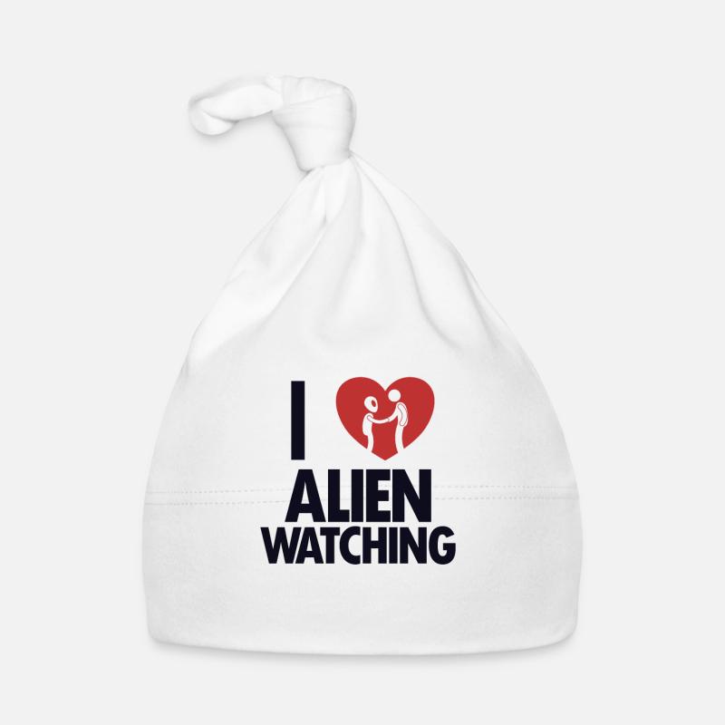 J’adore Alien Watching Ufo Conspiracy Bonnet bio Bébé