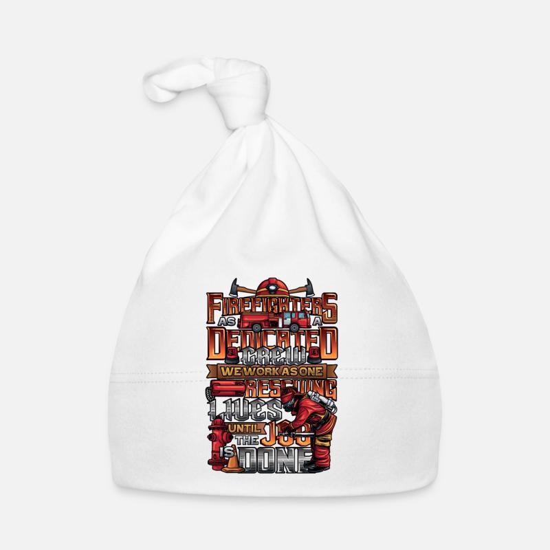 Firefighter Slogan, Volunteer Fire Brigade Organic Baby Cap