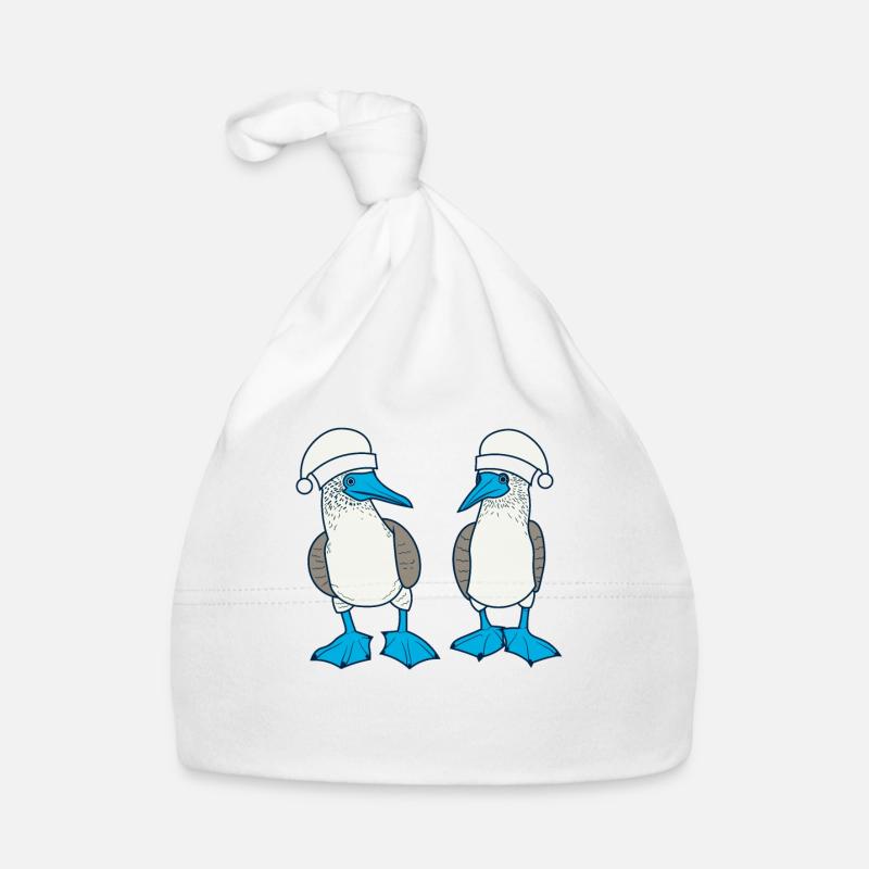 Christmas Blue-footed Organic Baby Cap