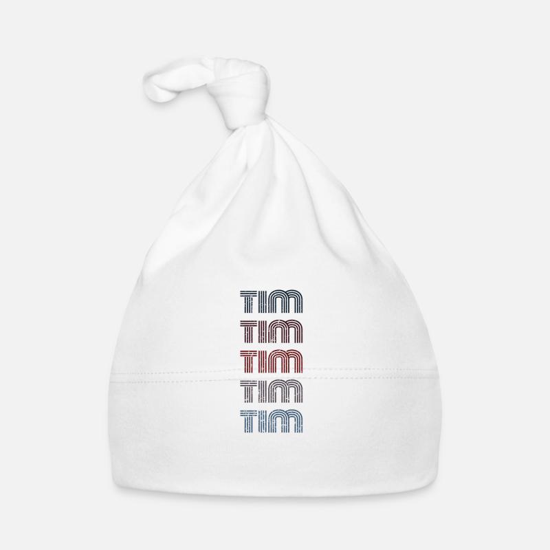 70s Retro Name Vintage Personalized Tim Organic Baby Cap