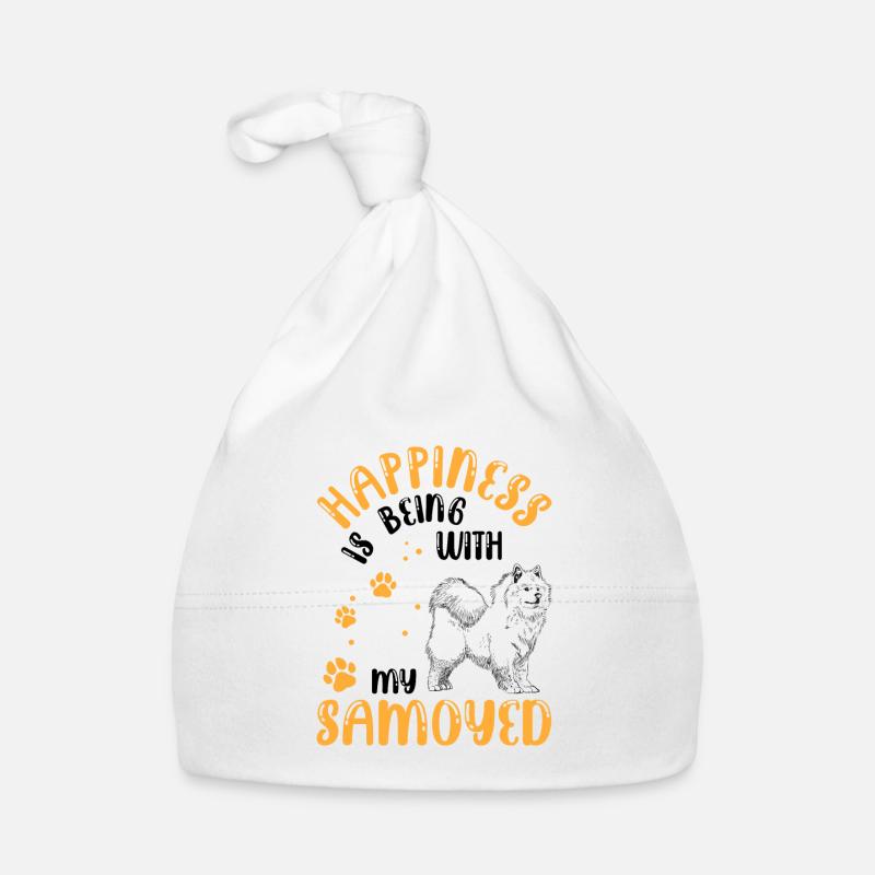 Samojede macht mich glücklich Samojedenspitz Baby Bio-Mütze