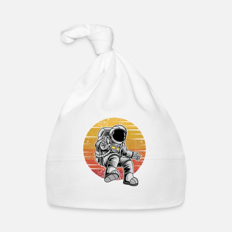 Cosmonaute Rétro Vaisseau Spatial Taikonaut Spaceman Bonnet bio Bébé