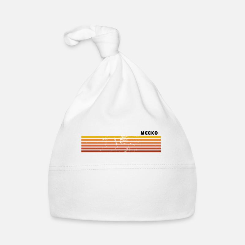 Rétro Mexico Vintage Souvenir de vacances Bonnet bio Bébé