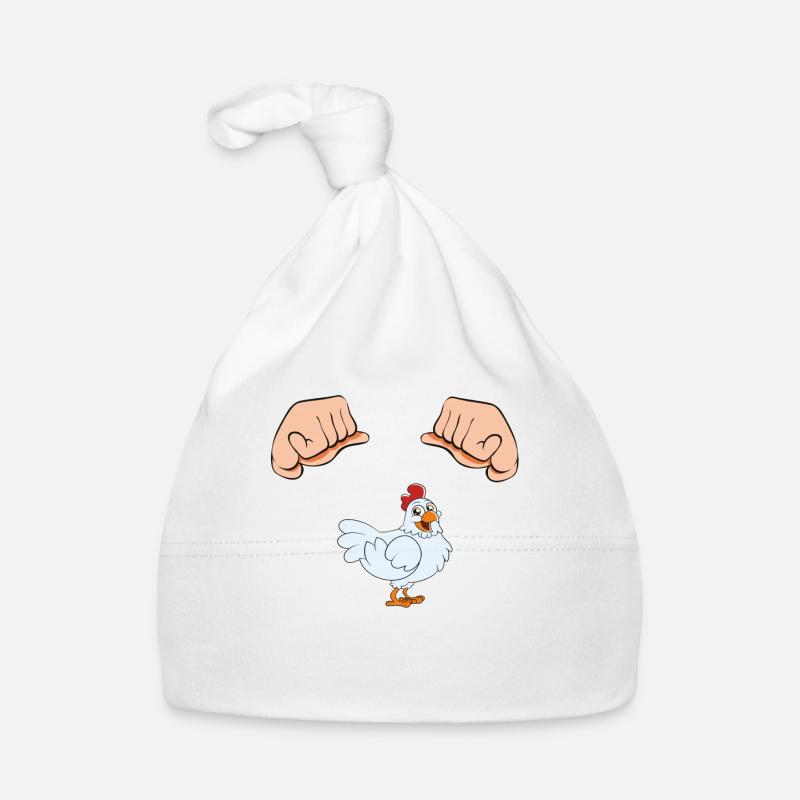 Lustiger Hühner Spruch Huhn Baby Bio-Mütze
