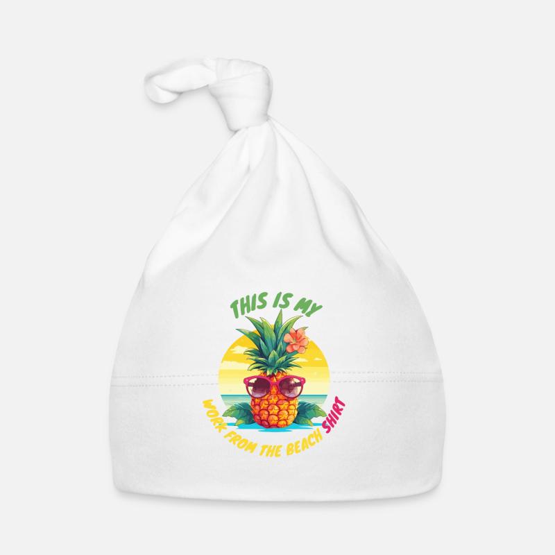 This is my work from the beach shirt Organic Baby Cap