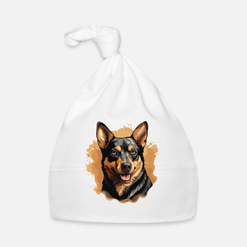 Hund Australian Kelpie Baby Bio-Mütze