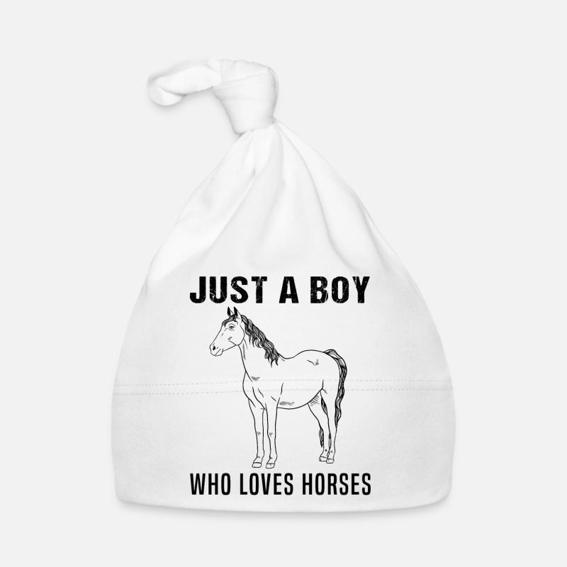 Nur ein Junge - Der Pferde liebt Baby Bio-Mütze