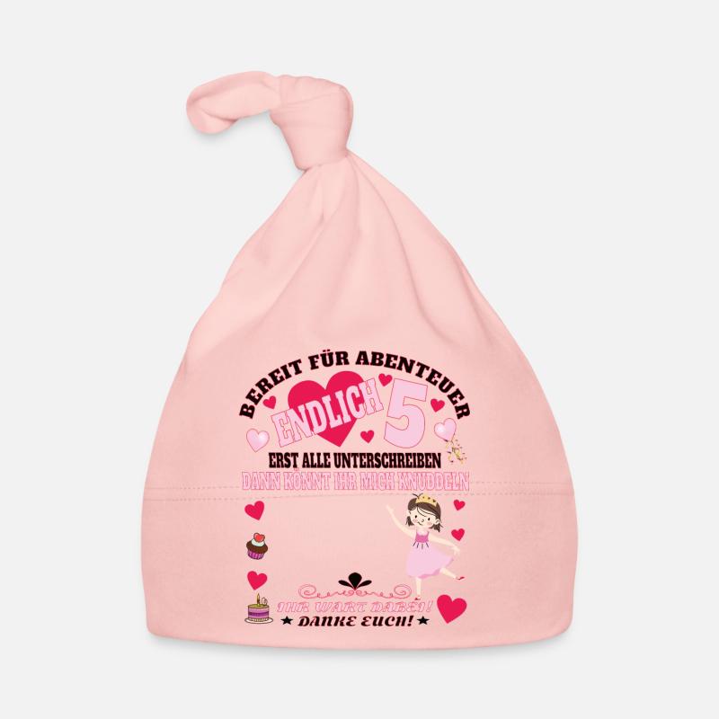 5. Geburtstag Mädchen & Junge Gästebuch Baby Bio-Mütze