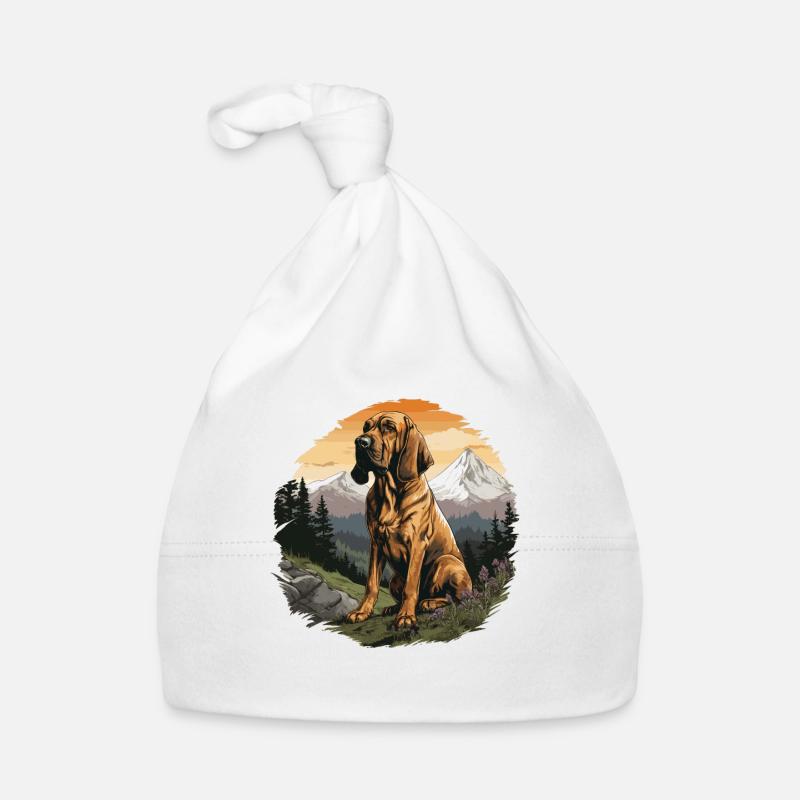 Chien Bloodhound Bonnet bio Bébé