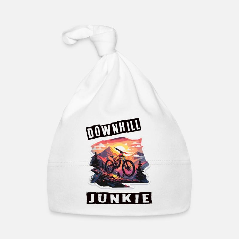 Downhill Mountainbiker Downhill Junkie Baby Bio-Mütze