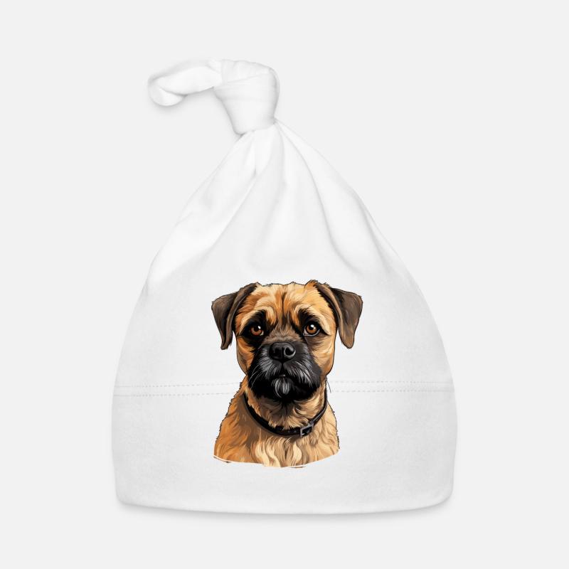 Dog Border Terrier Organic Baby Cap