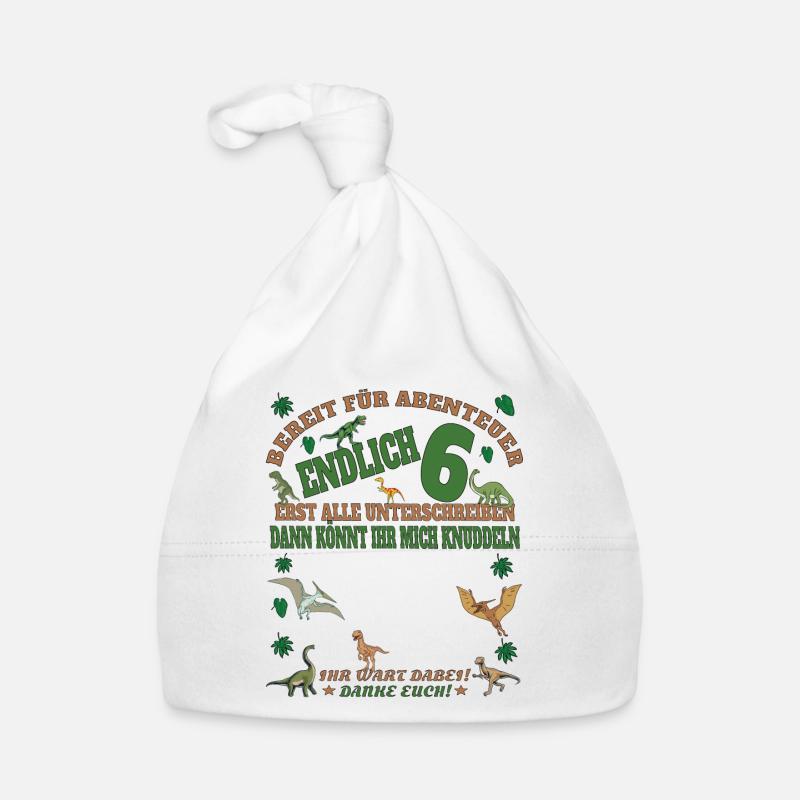 6. Geburtstag Junge & Mädchen Gästebuch Baby Bio-Mütze
