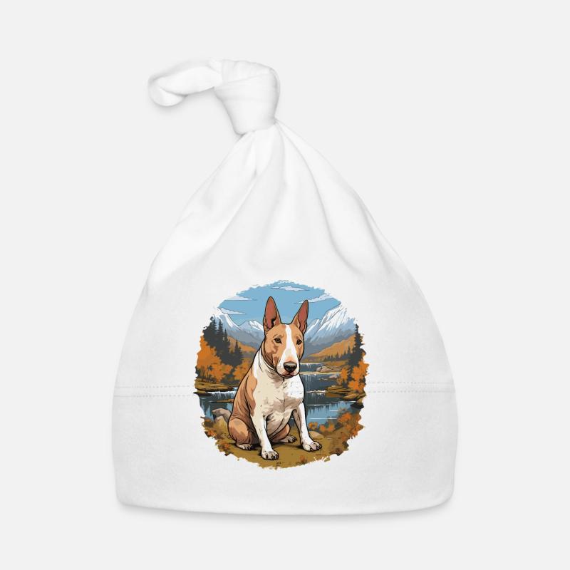 Hund Bullterrier Baby Bio-Mütze