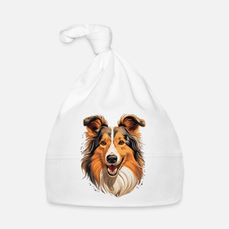 Dog Collie Organic Baby Cap