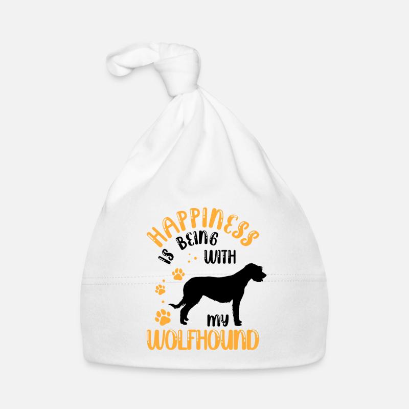 Irish Wolfhound Makes Wolfhound Happy Organic Baby Cap